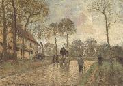 The Mailcoach at Louveciennes Camille Pissarro